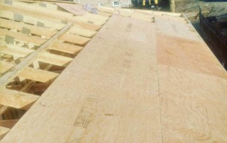 Roof wood sheeting installation