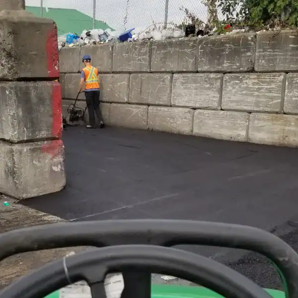 Commercial asphalt repair crew